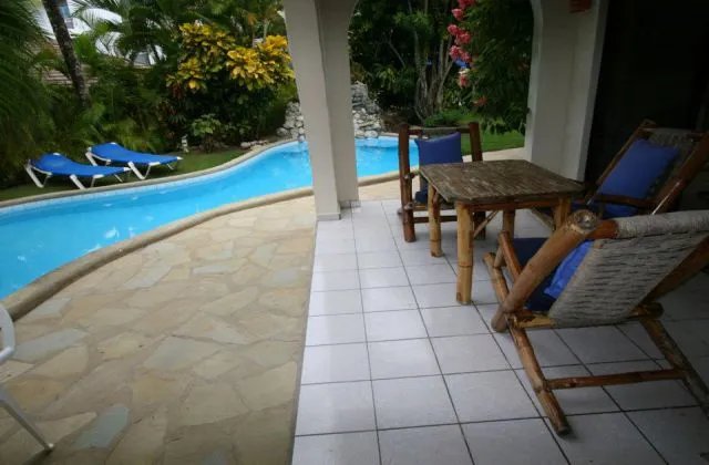 Olas De Oro Villas Cabarete terraza piscina